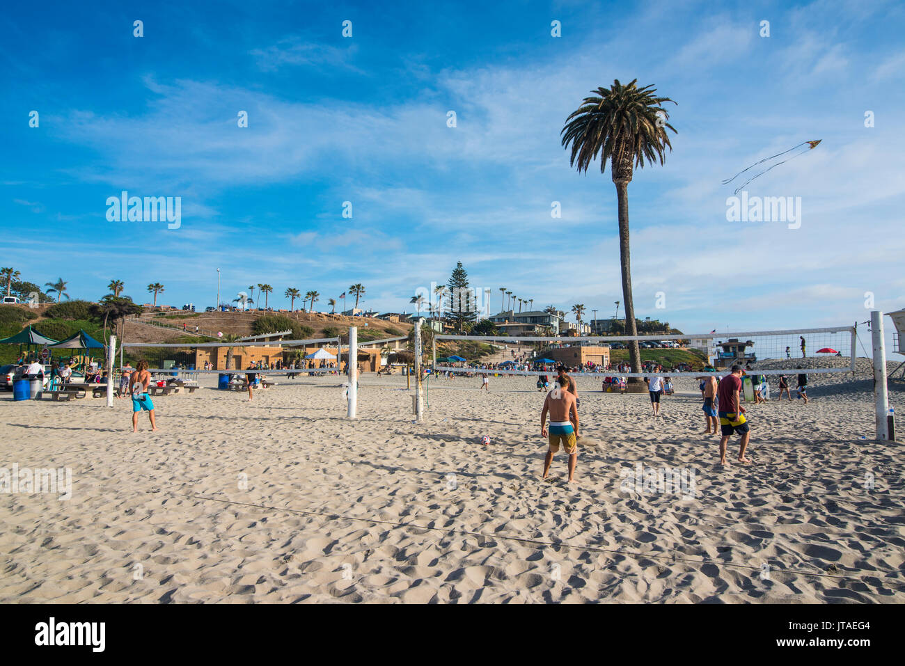 Beach of Encinitas, California, United States of America, North America Stock Photo