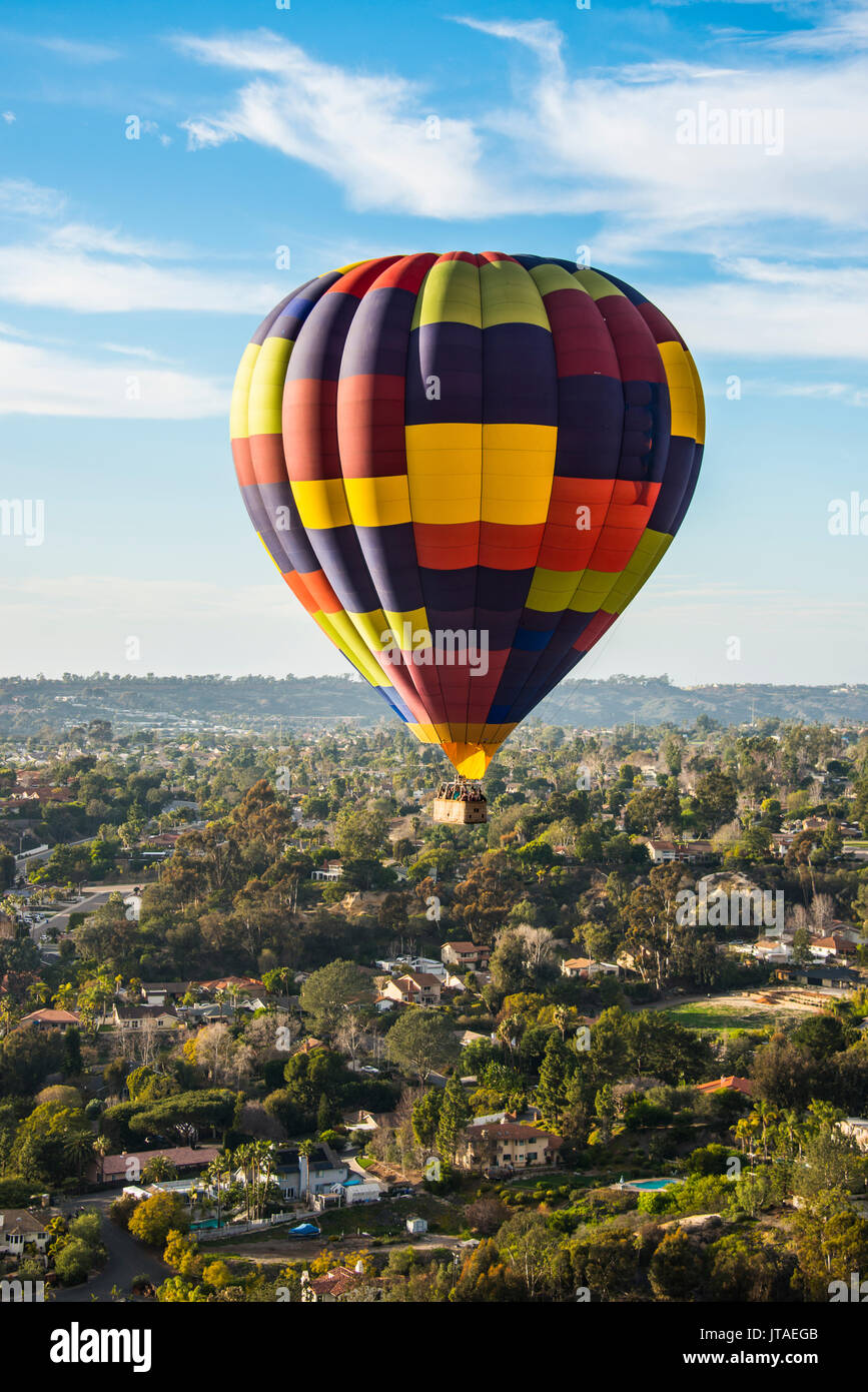 Hot air balloon, Encinitas, California, United States of America, North America Stock Photo Alamy