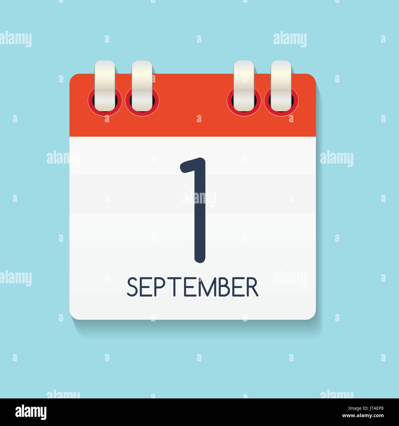 September calendar icon date hi-res stock photography and images - Alamy