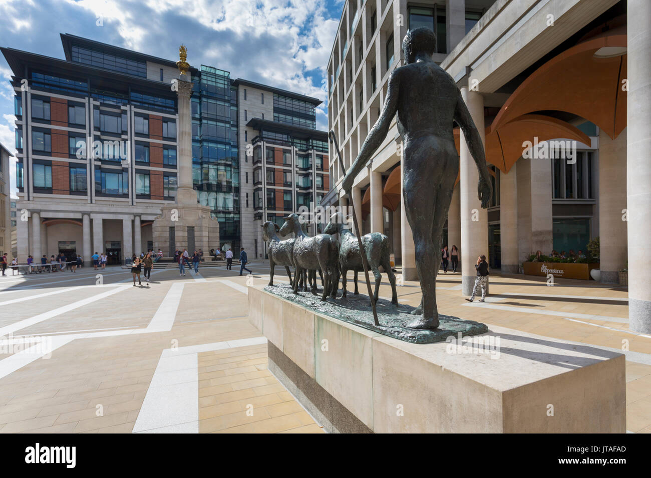Statues in Paternoster Square, City of London, London, England, United