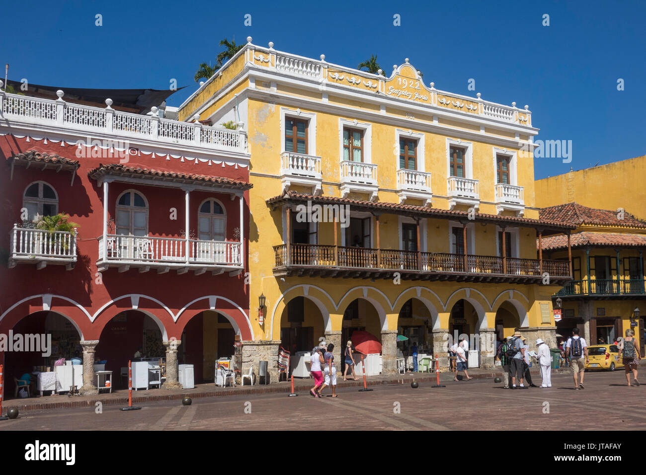 Plaza de los Coches, Cartagena, Colombia Stock Photo