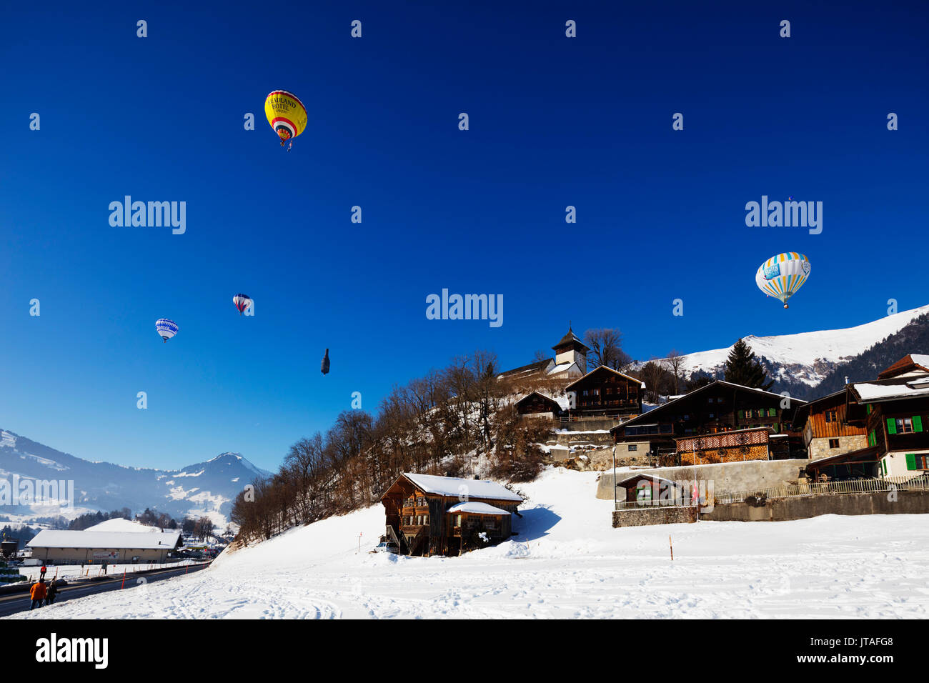 Balloon festival chateau d'oex hi-res stock photography and images - Alamy
