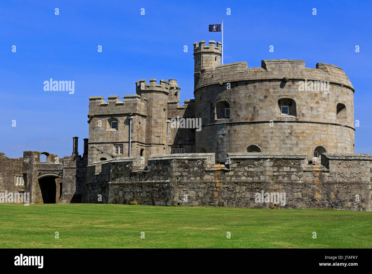 Henry VIII's Fort in Pendennis Castle, Falmouth, Cornwall, England, United Kingdom, Europe Stock Photo