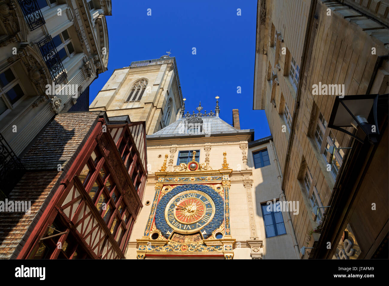 Great Clock, Old Town, Rouen, Normandy, France, Europe Stock Photo