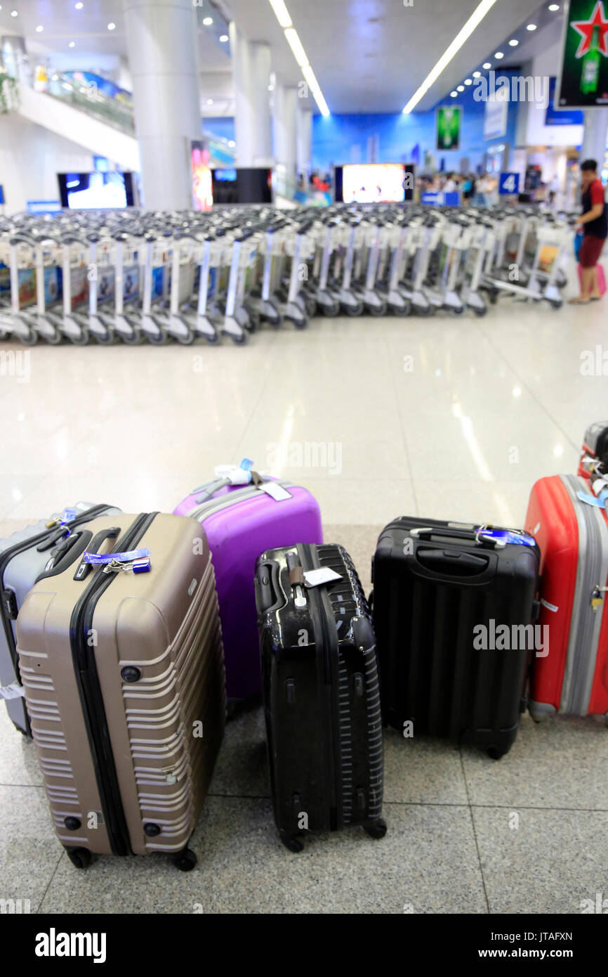 Luggage, Tan Son Nhat International Airport, Ho Chi Minh City, Vietnam, Indochina, Southeast Asia, Asia Stock Photo