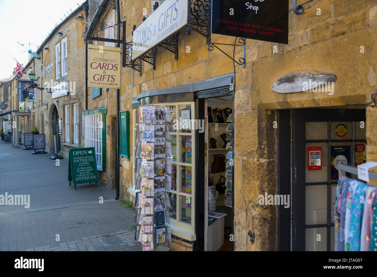 High Street antique and souvenir shops, Moreton in Marsh, Cotswolds