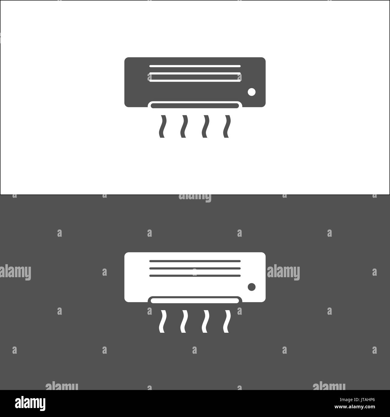 Air conditioning icon on black and white background Stock Vector Image ...