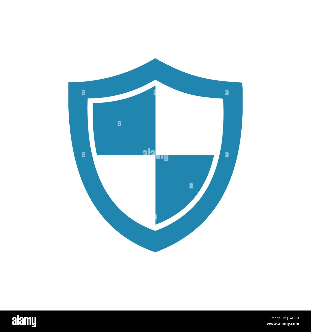 blue high security shield icon on a white background stock vector image art alamy https www alamy com blue high security shield icon on a white background image152668173 html