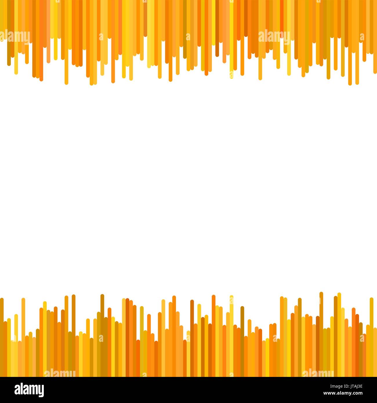 Abstract background from rounded vertical rounded stripes in orange tones - vector design Stock Vector
