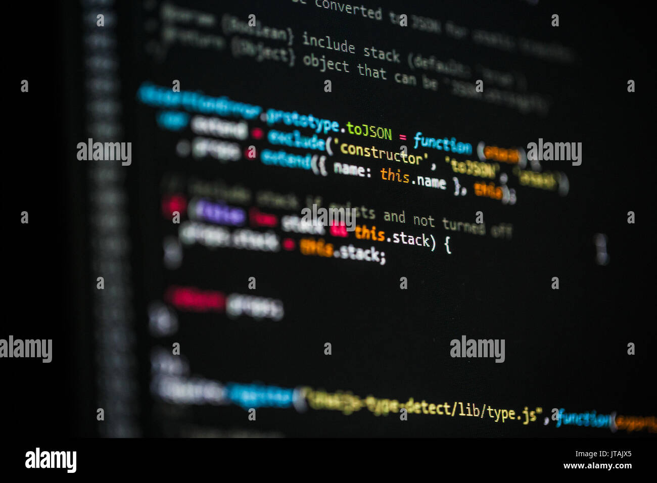 Software developer programming code Stock Photo - Alamy