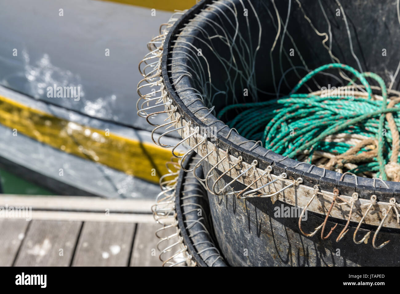 Multiple hooks for longline industrial fishing Stock Photo Alamy