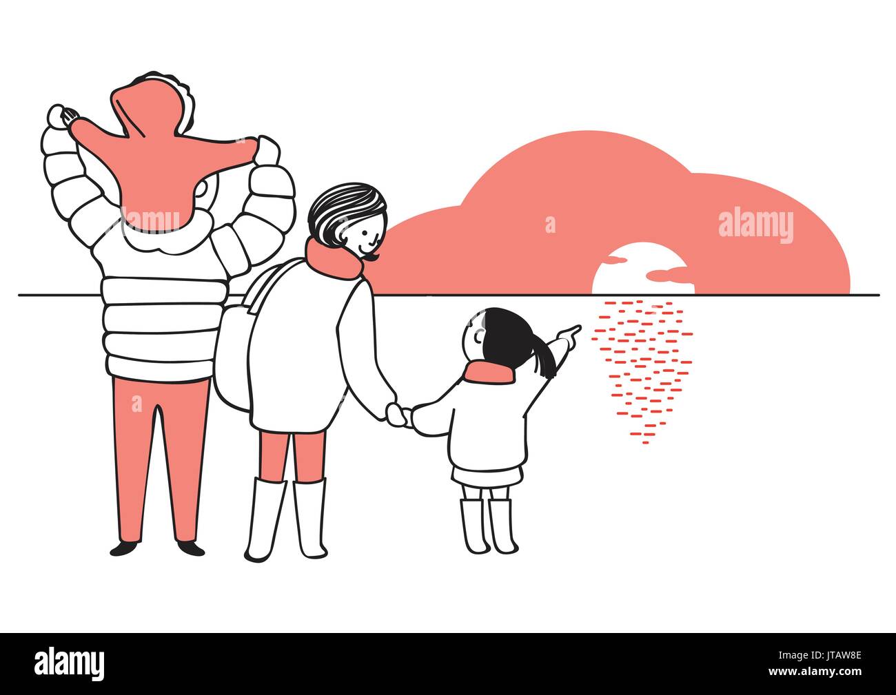 Happy family mom son happiness Stock Vector Images - Alamy