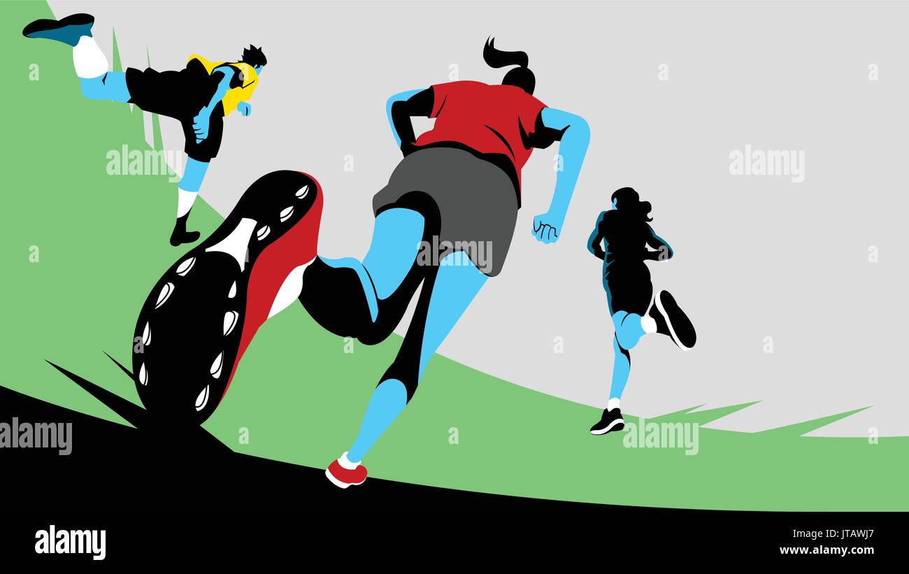 Ponytail runner Stock Vector Images - Alamy