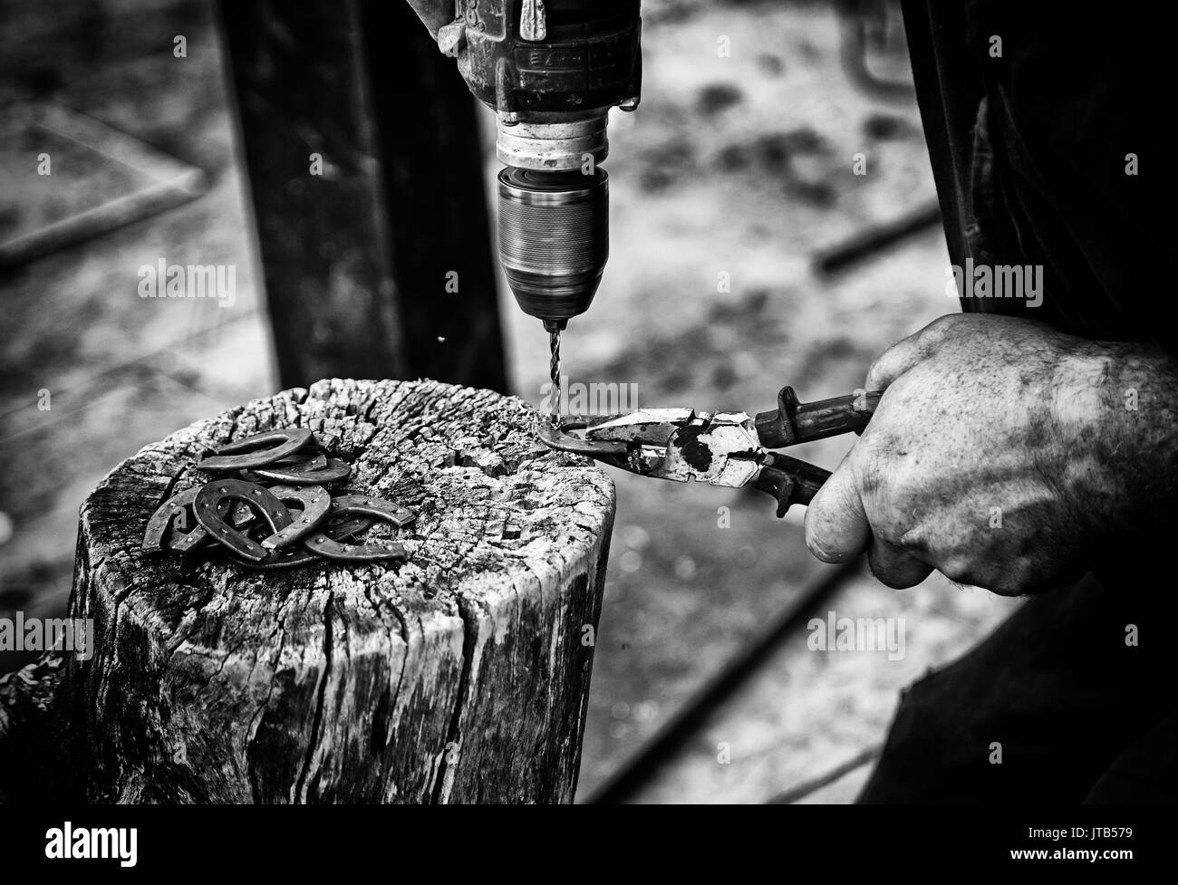 Tools to make holes Black and White Stock Photos & Images Alamy