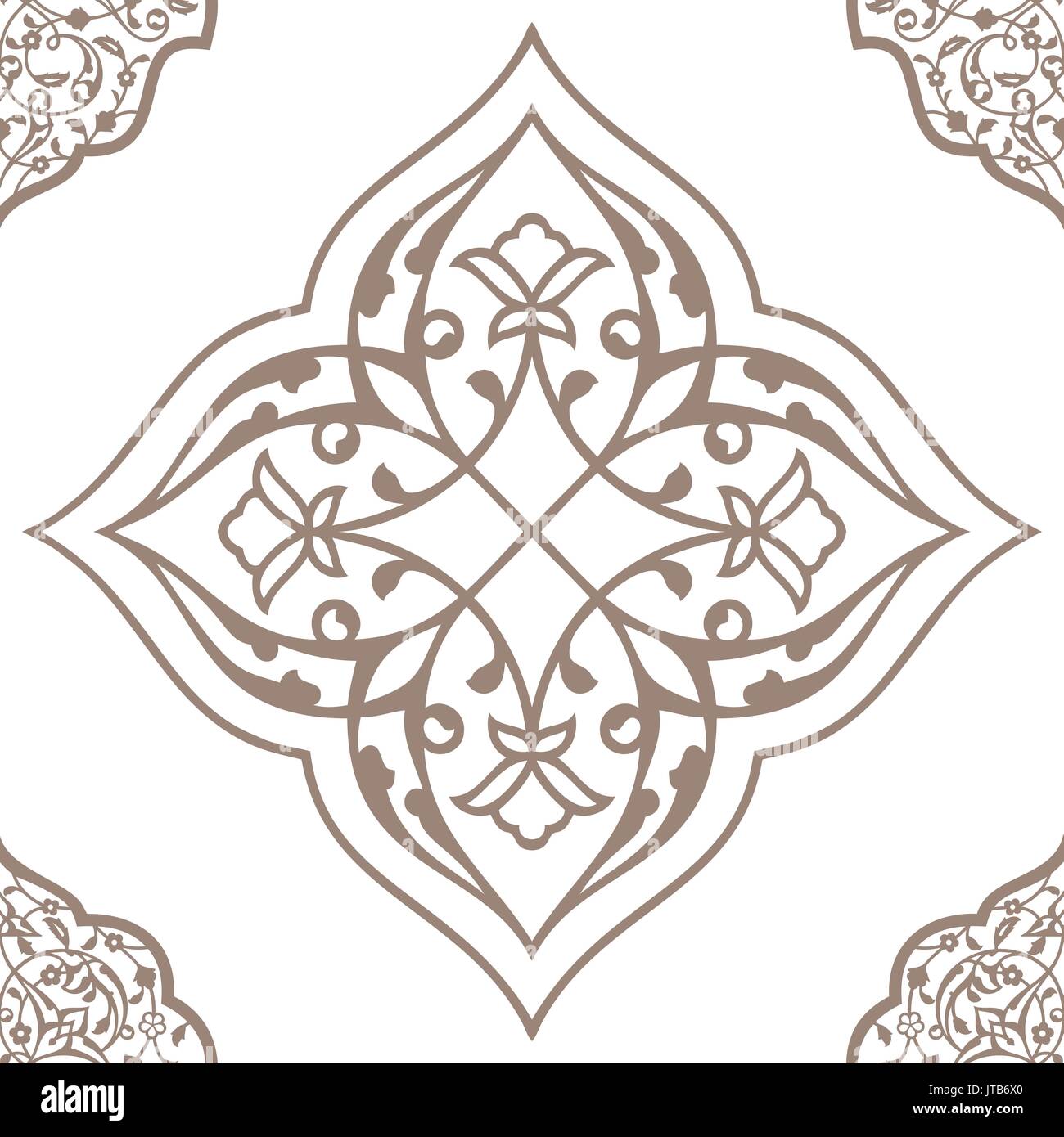 Oriental seamless pattern of mandalas. Stock Vector