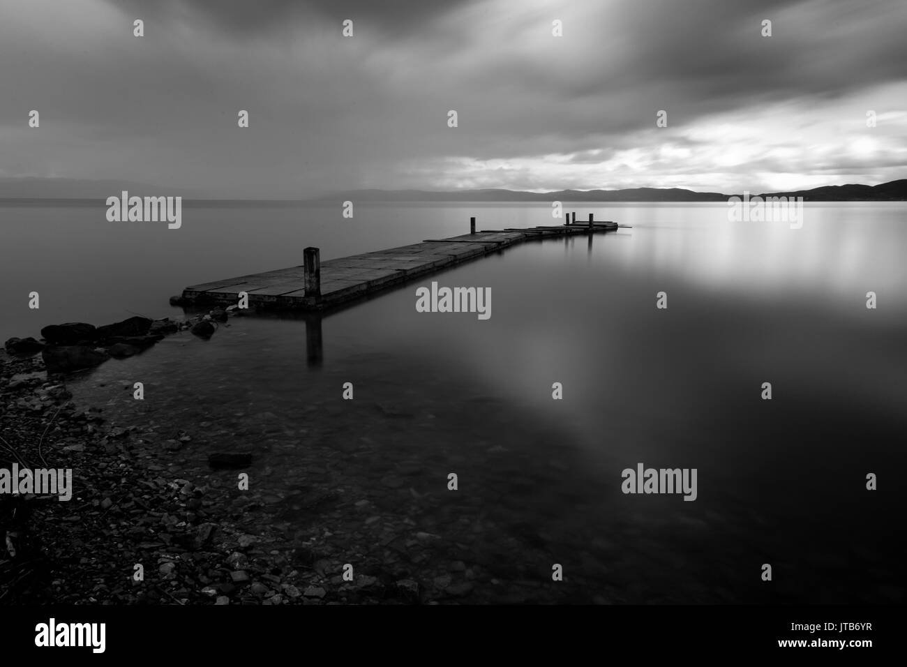 Long exposure pier in Black and White Stock Photos Images Alamy