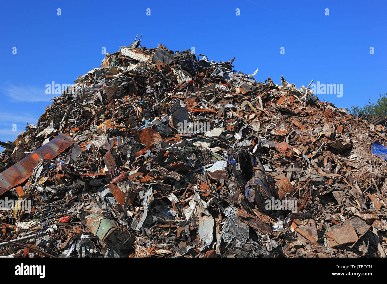 Scrap yard, metal rubbish stock in a recycling company, Schrottplatz