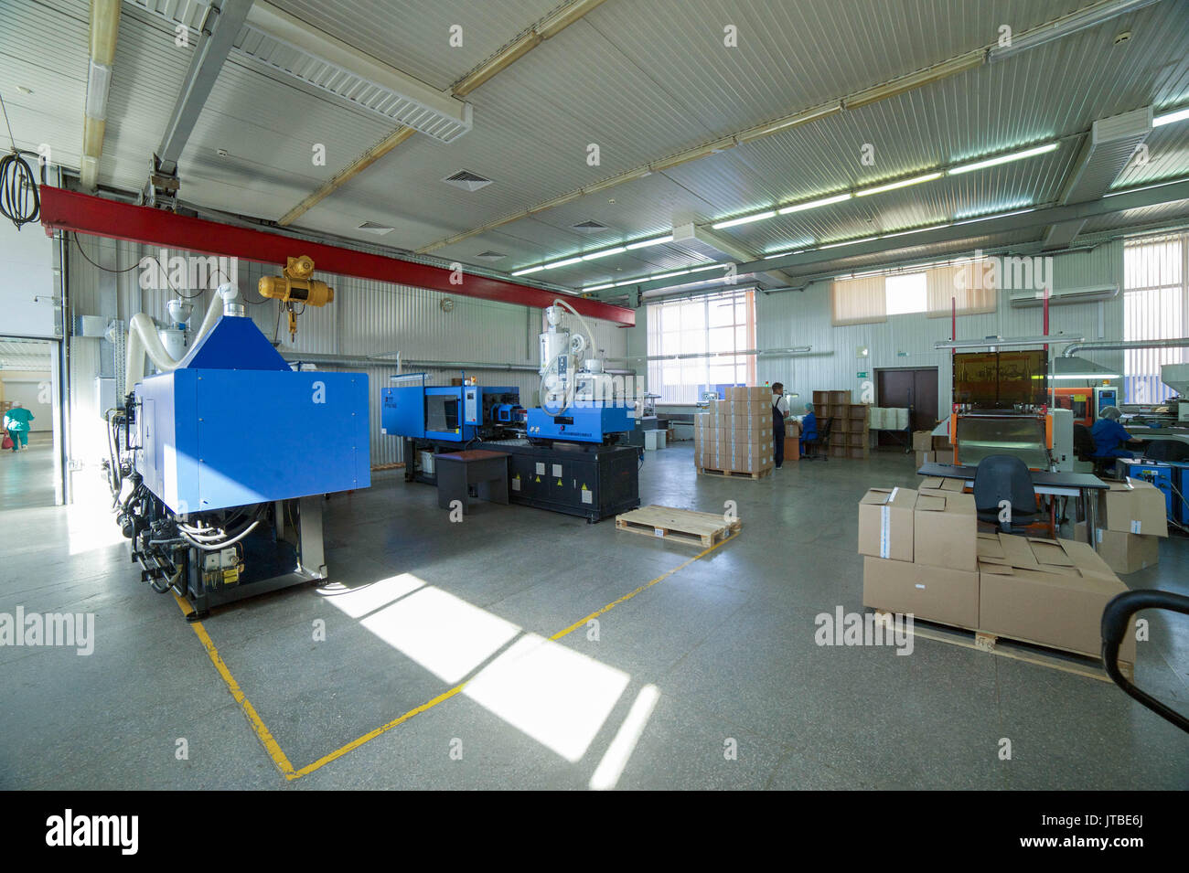 Production tape in a small factory Stock Photo Alamy