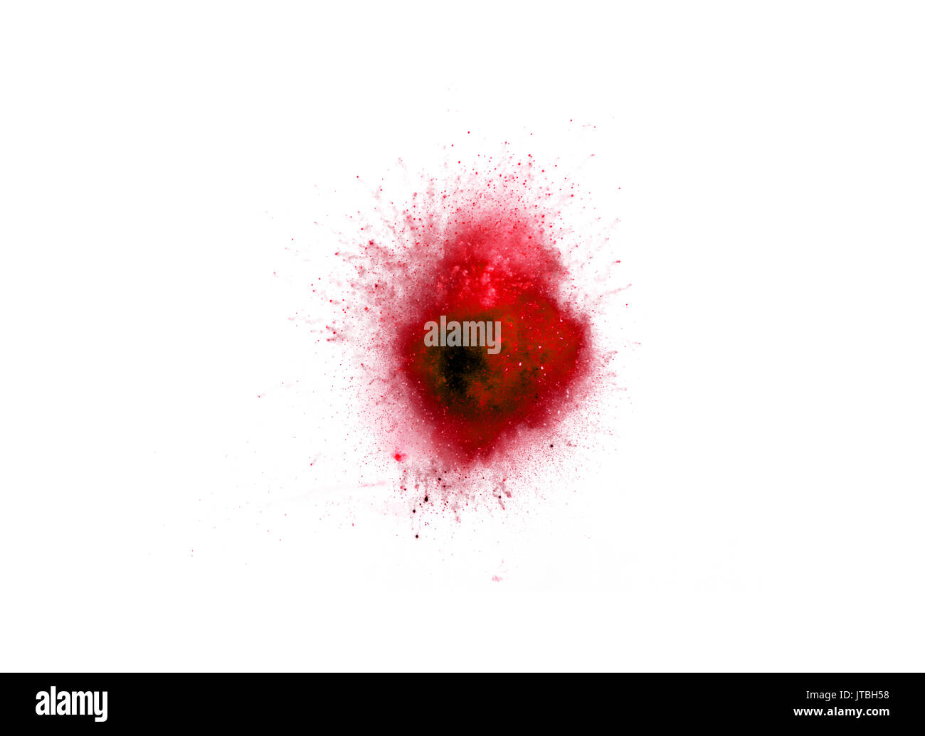 Abstract, red explosion of fire against white background Stock Photo ...