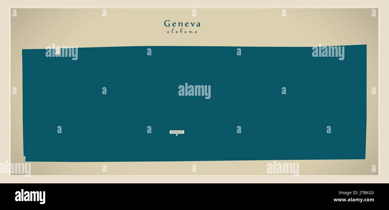 Modern Map Geneva Alabama county USA illustration Stock Vector Image