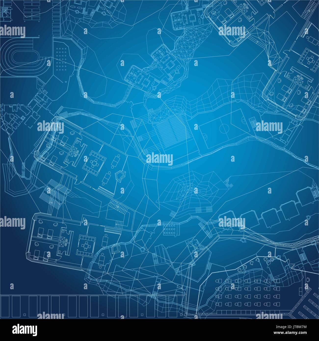 Blueprint. Architectural background. Stock Vector