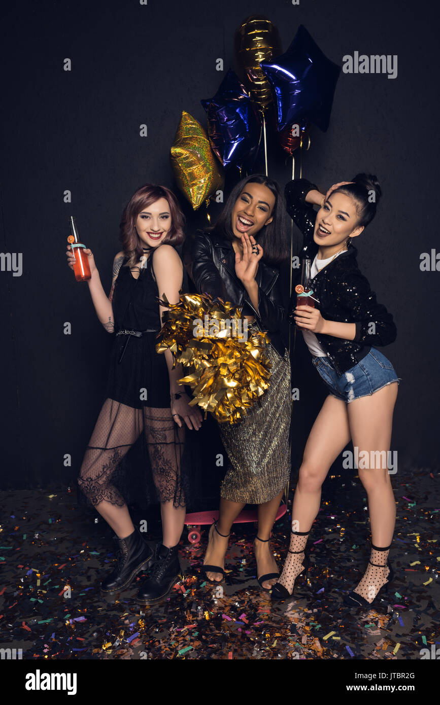 Happy young women party hi-res stock photography and images - Alamy