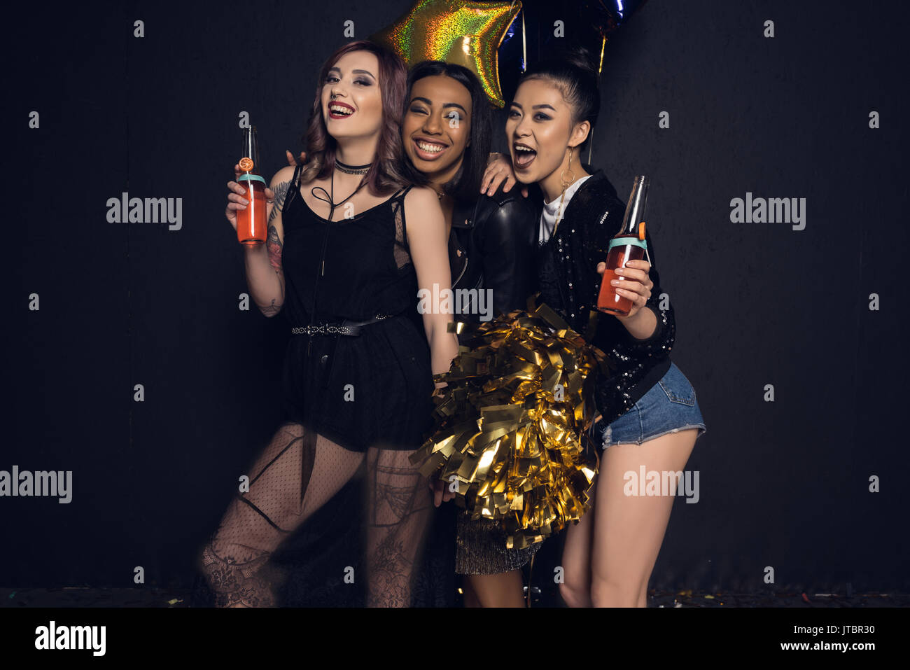 Happy young women party hi-res stock photography and images - Alamy
