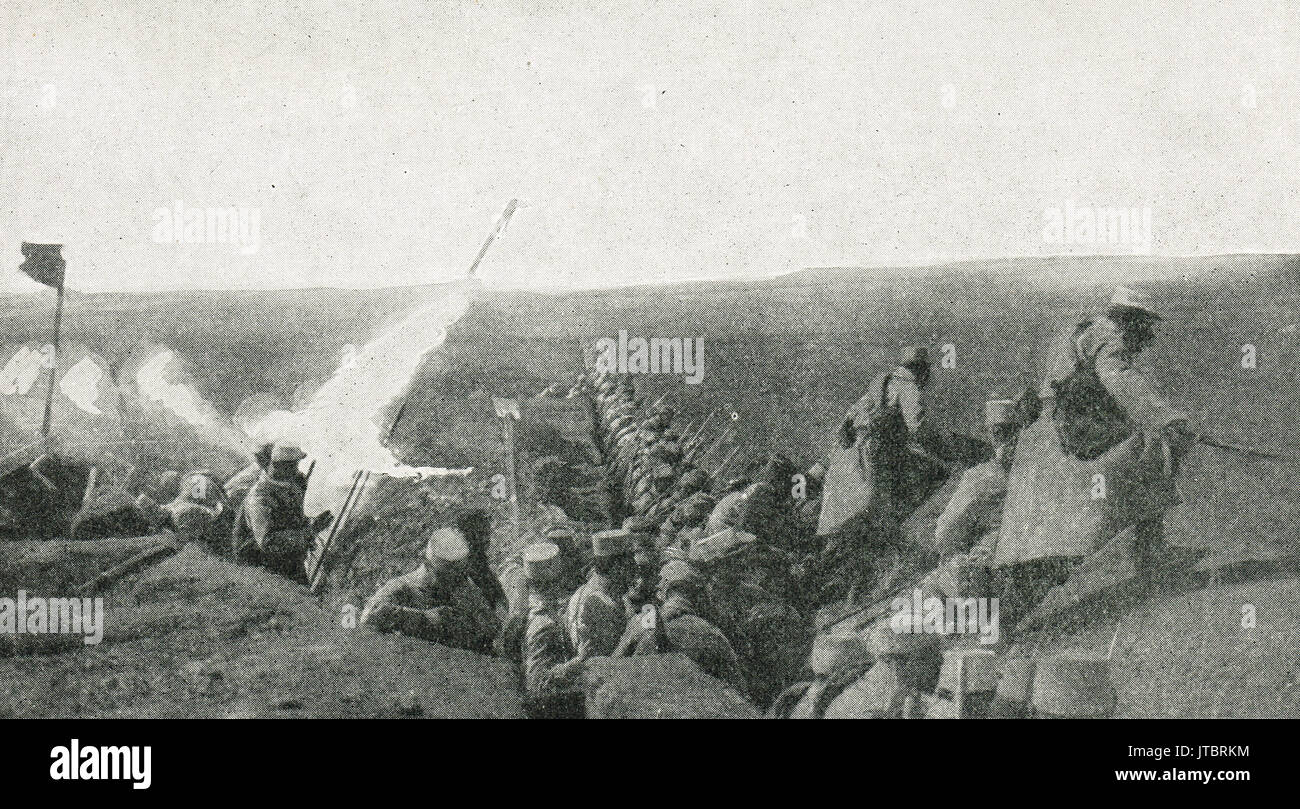 Going over the top, Bois le Pretre, 1915 Stock Photo