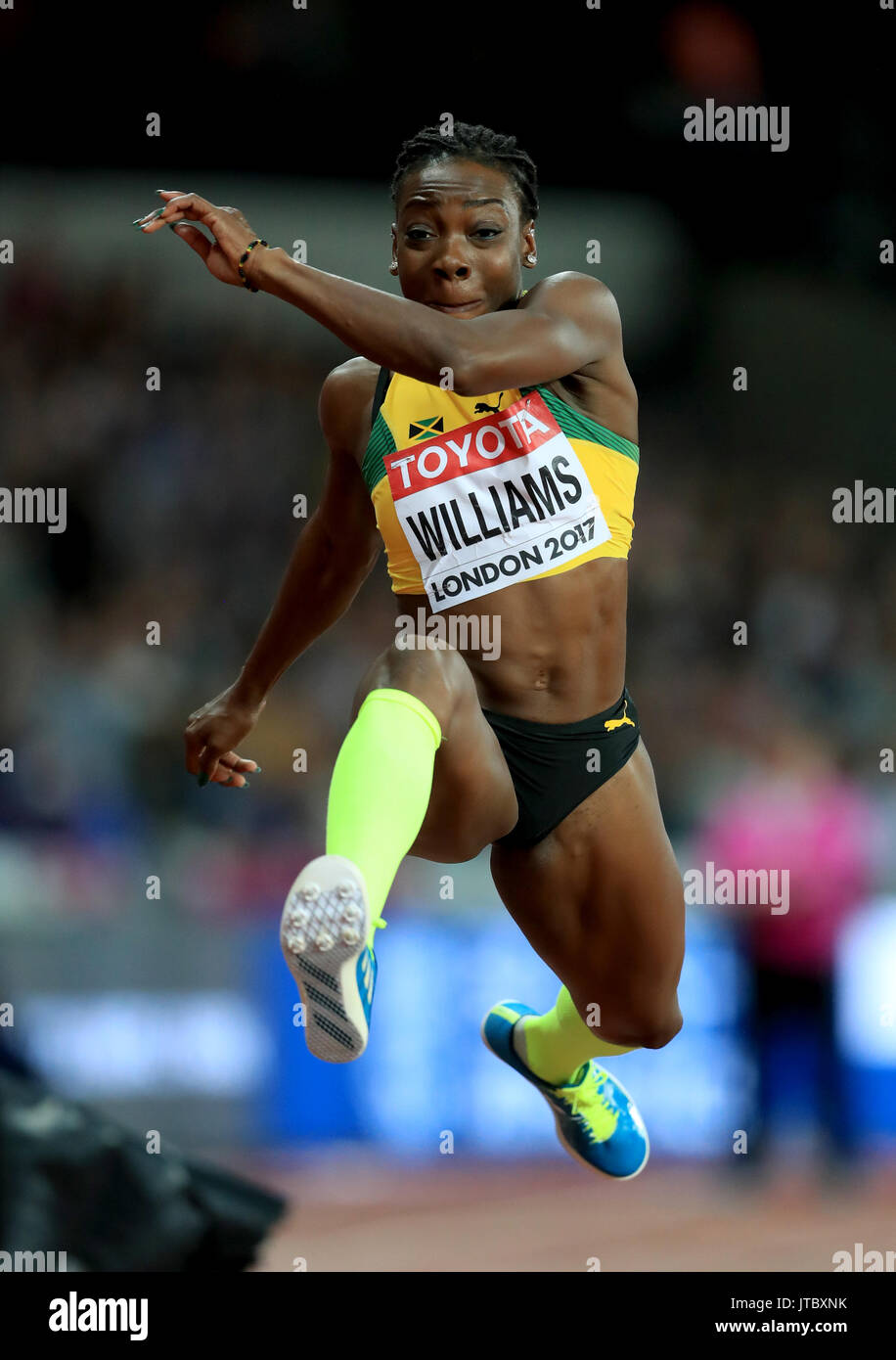 Jamaica's Kimberly Williams in action during the Women's Triple Jump