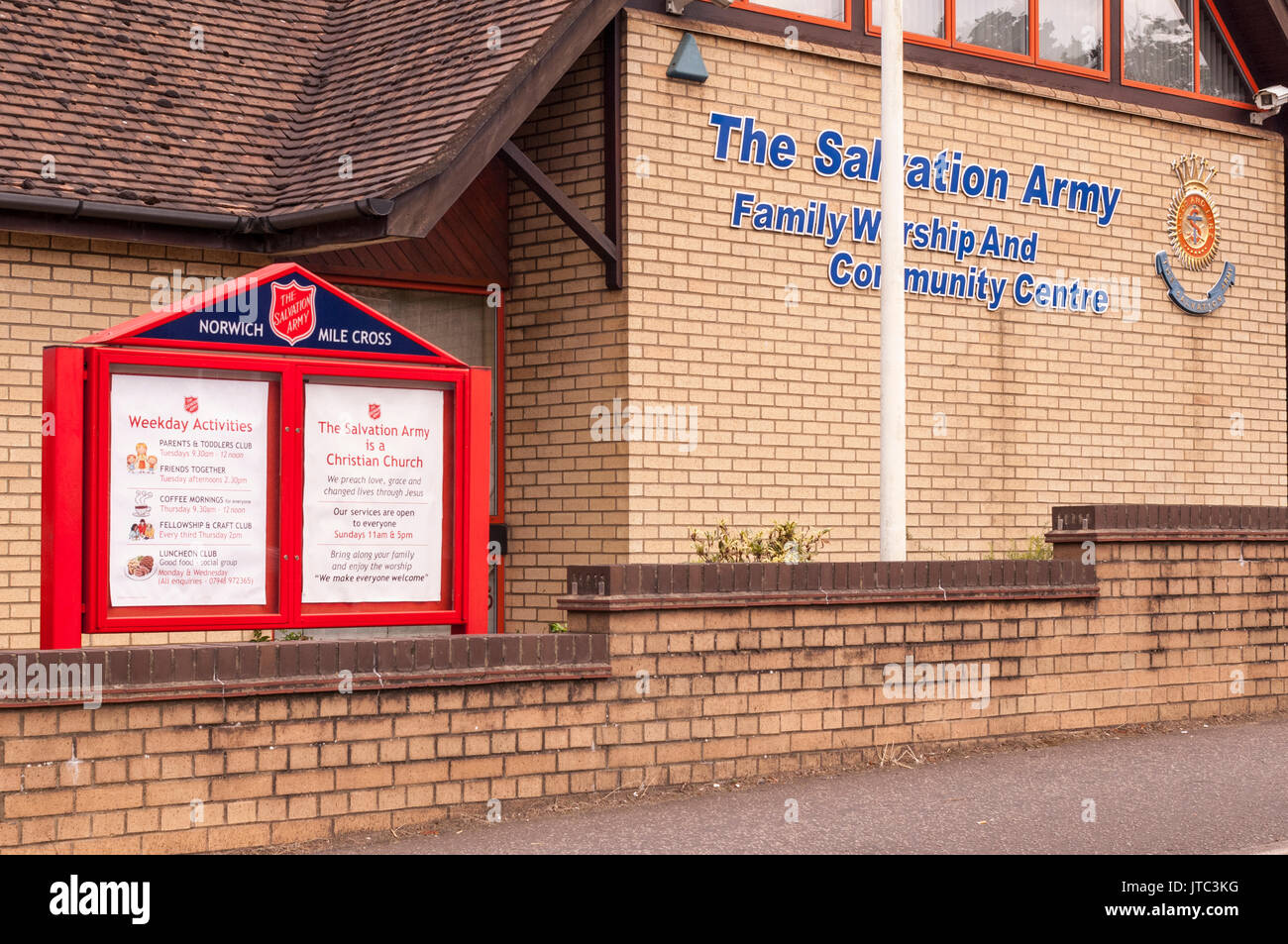 The Salvation Army hall in Mile Cross , Norwich , Norfolk , England , Britain ,  Uk Stock Photo
