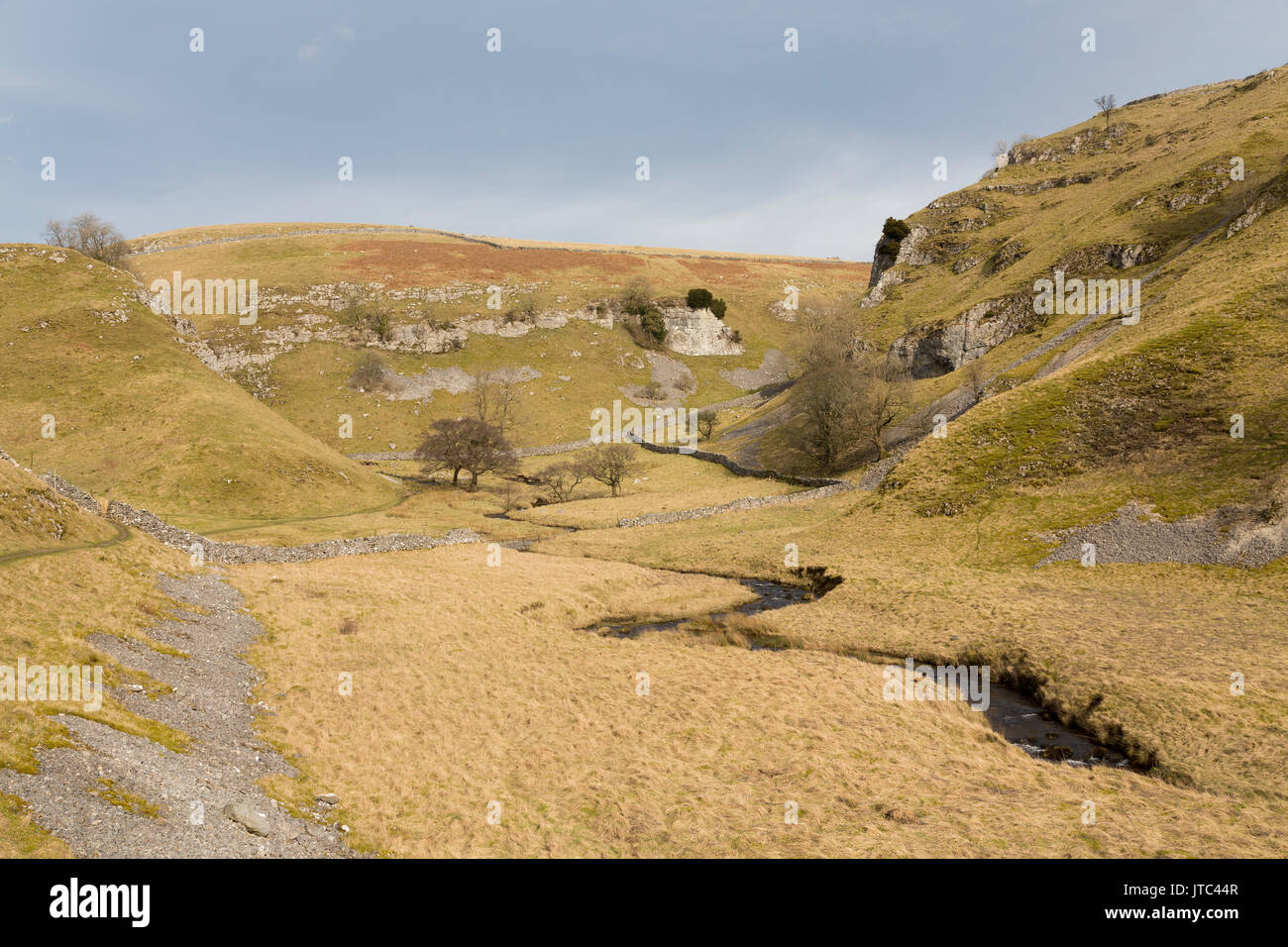 Lower Wharfedale in the Yorkshire Dales near Skyreholme Stock Photo