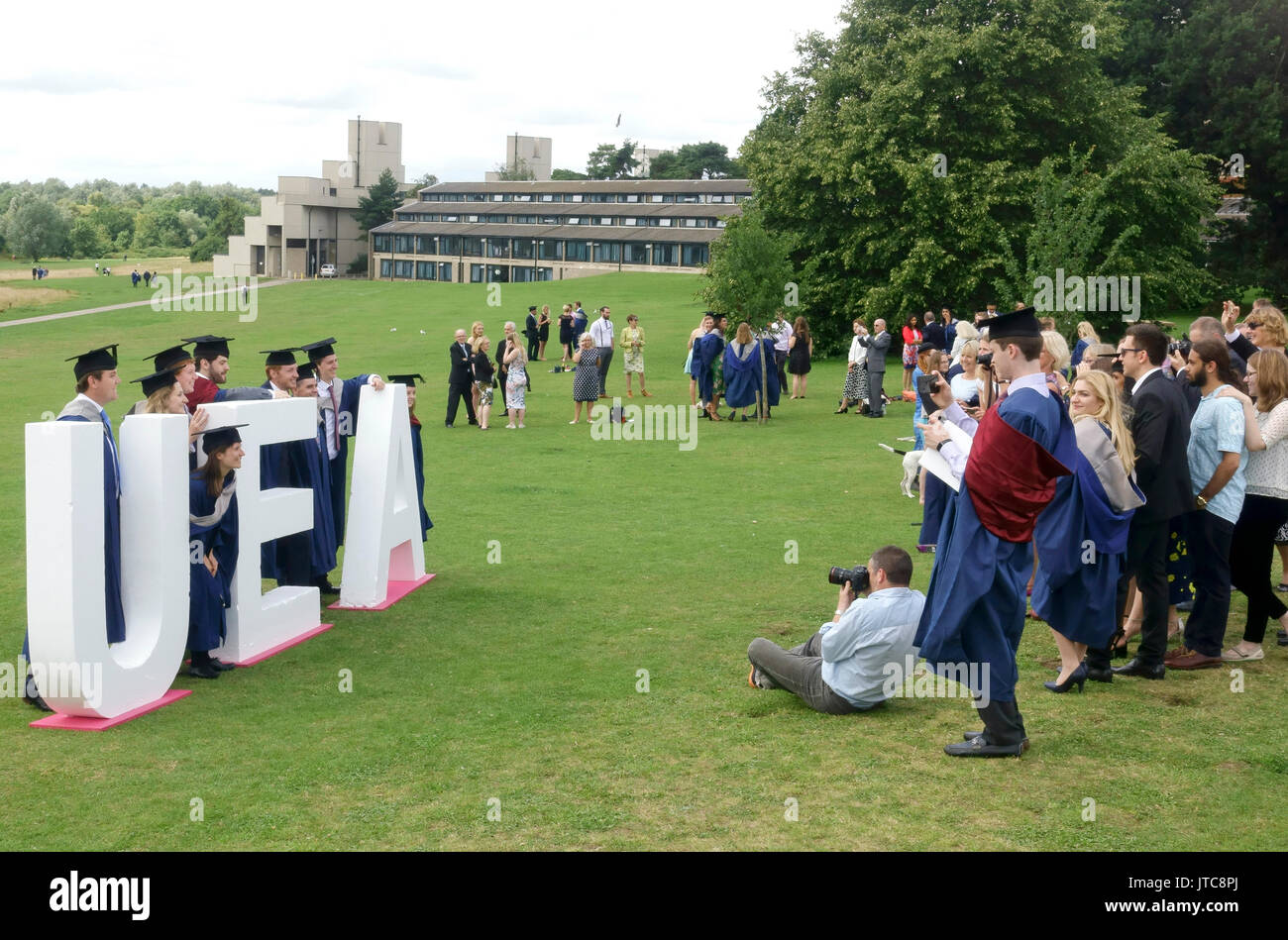 University graduation day at UEA Stock Photo