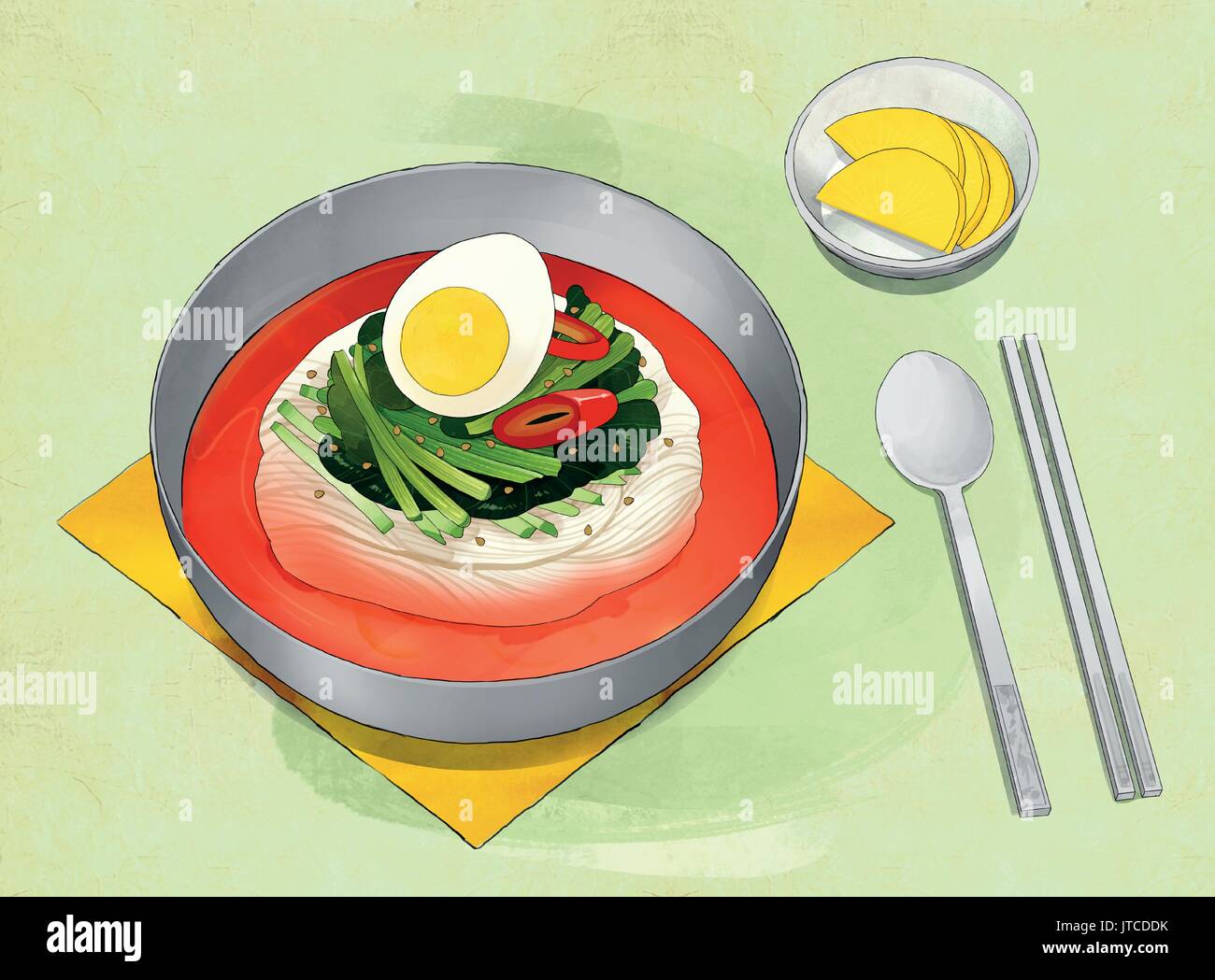 Korean Food Illustration Stock Vector Image Art Alamy