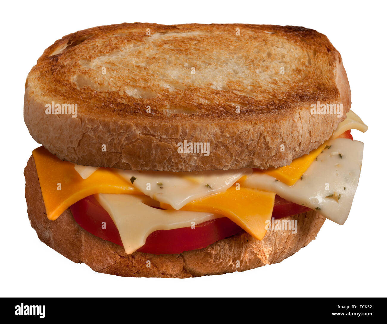 Tomato and cheese sandwich Stock Photo