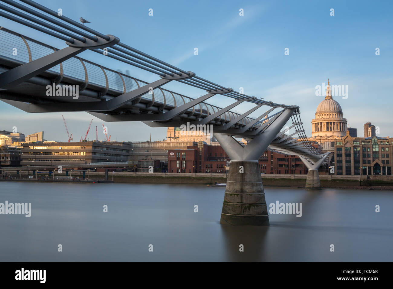 Millennium Bridge, London Stock Photo