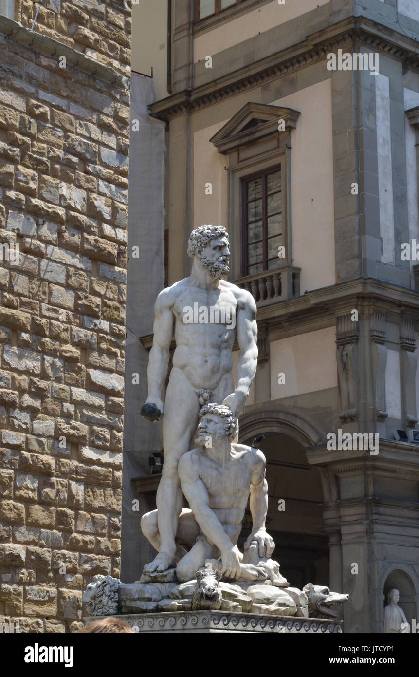 Hercules and Cacus by Bandinelli (1533) Stock Photo