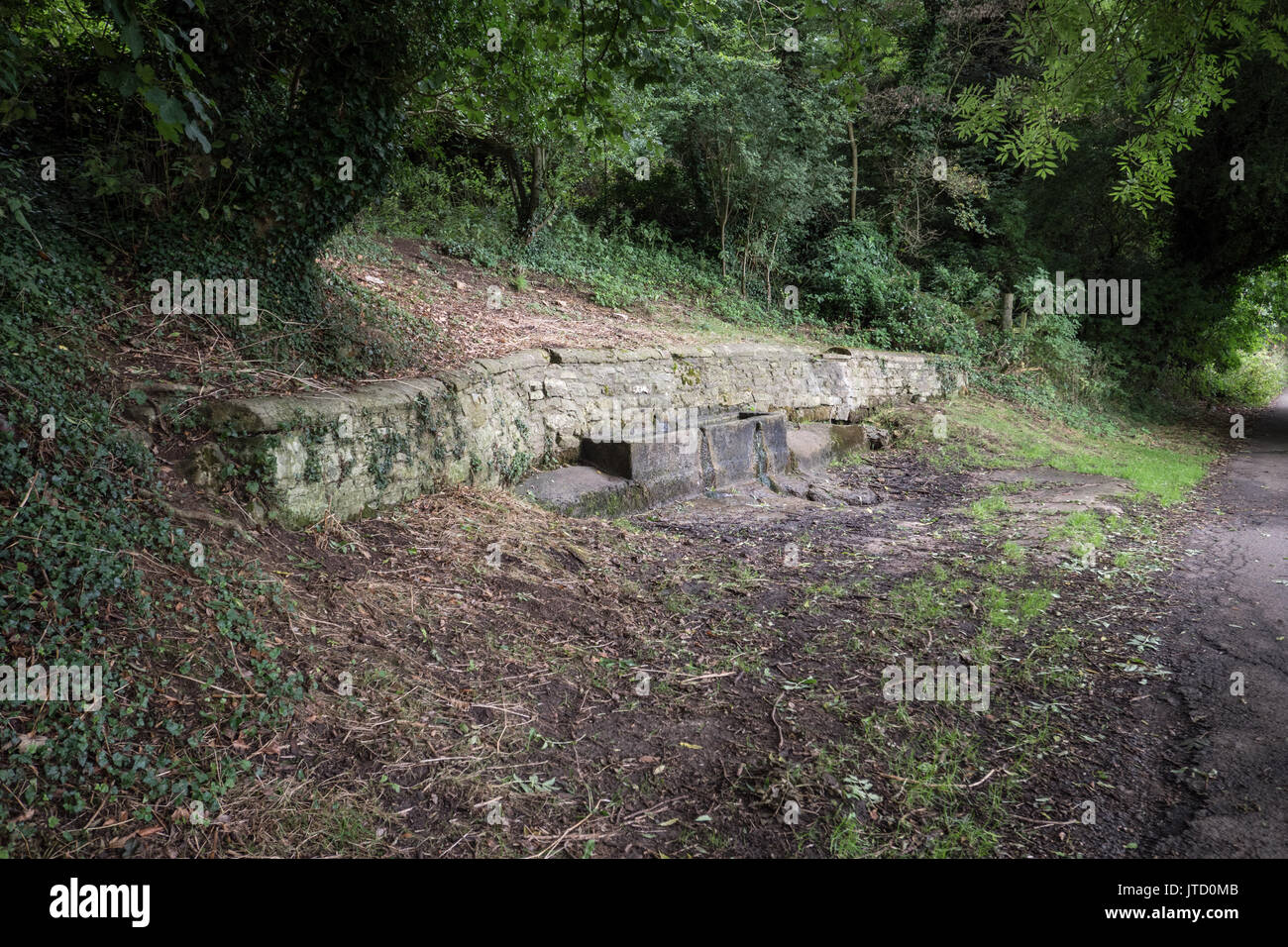 Old horse trough in Well Lane, Stow on the Wold, Gloucestershire