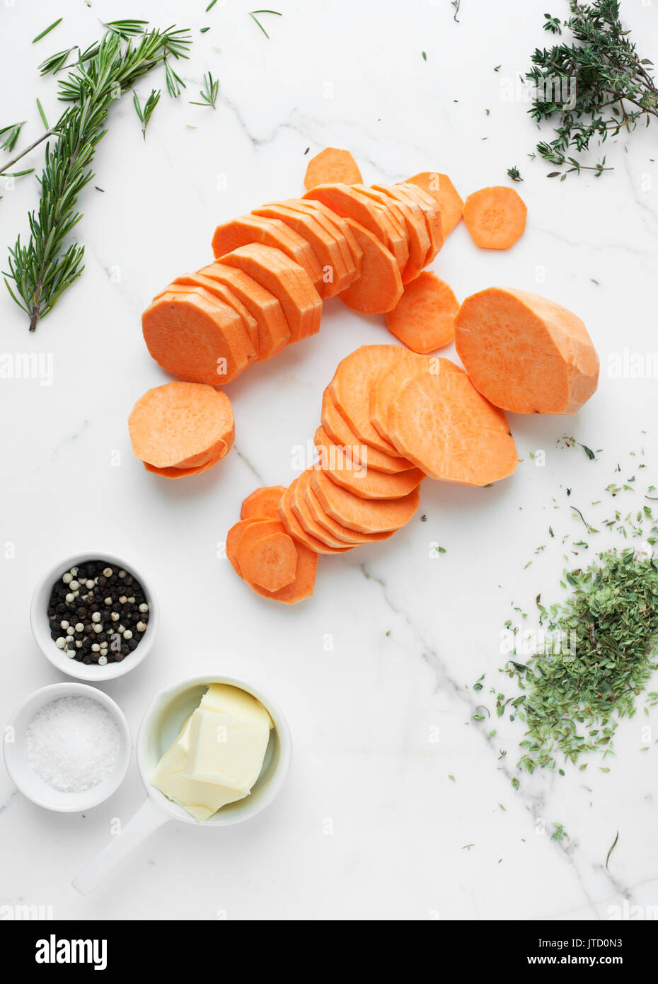 pommes Anna, ingredients Stock Photo Alamy