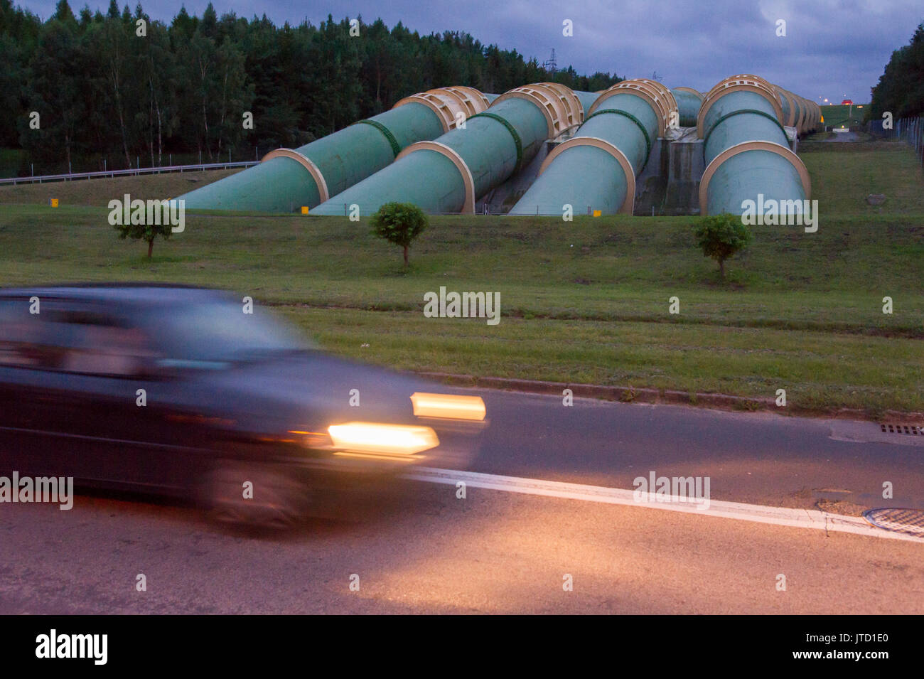 Pumped Storage Power Station Zarnowiec in Kartoszyno, Poland 5 August