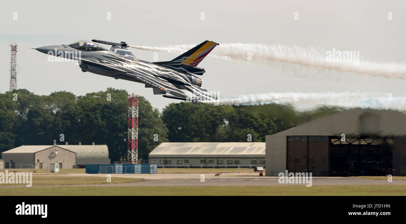 F16A, Solo Display, Belgian Air Component Display Team at the Royal International Air attoo Stock Photo