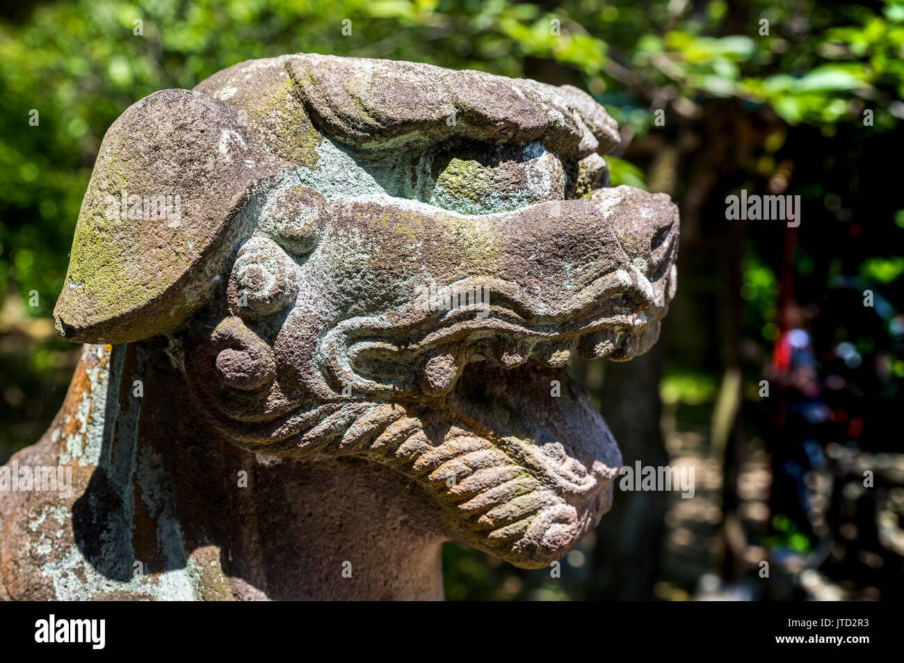 qilin (kirin) statue,  Enoshima Island, Japan Stock Photo