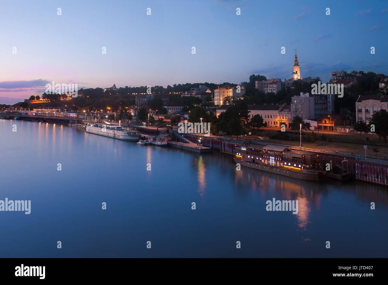 Cityscape of the city of Beograd-Belgrade in Serbia-Vue sur la ville de Belgrade Stock Photo