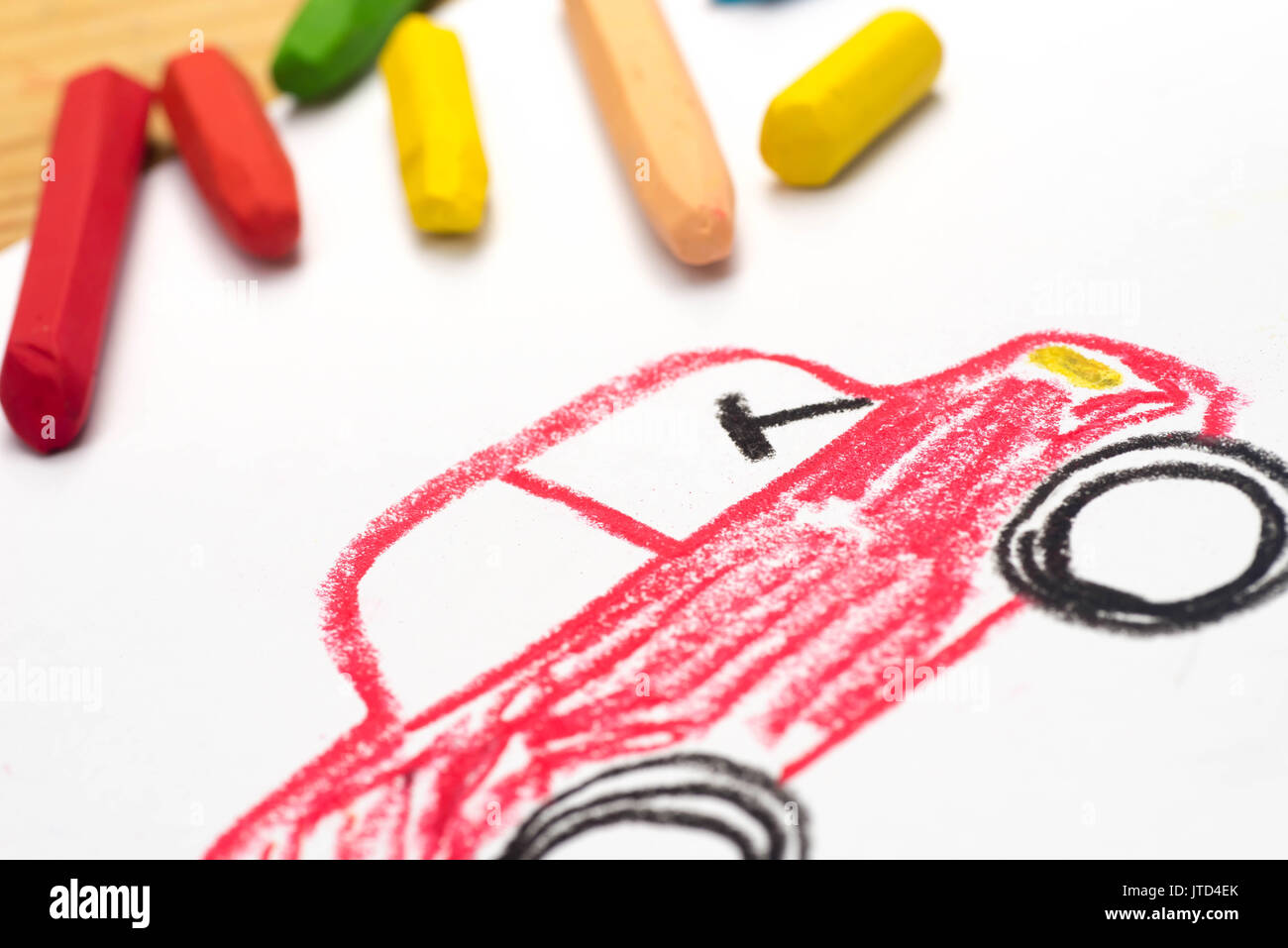 Child Drawing Car High Resolution Stock Photography and Images Alamy