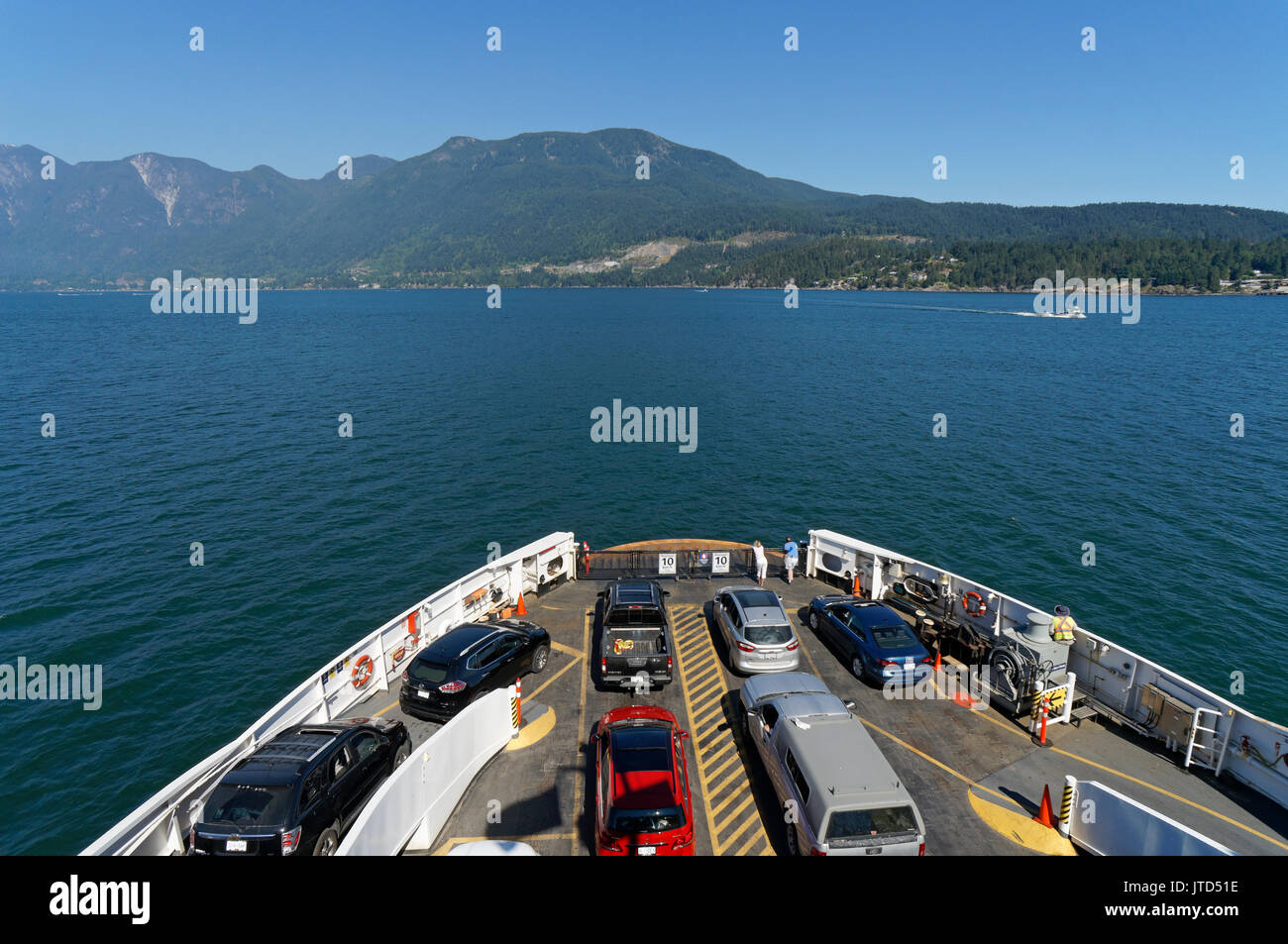 Horseshoe Bay and Coast Mountains from the Bowen Island Ferry, British