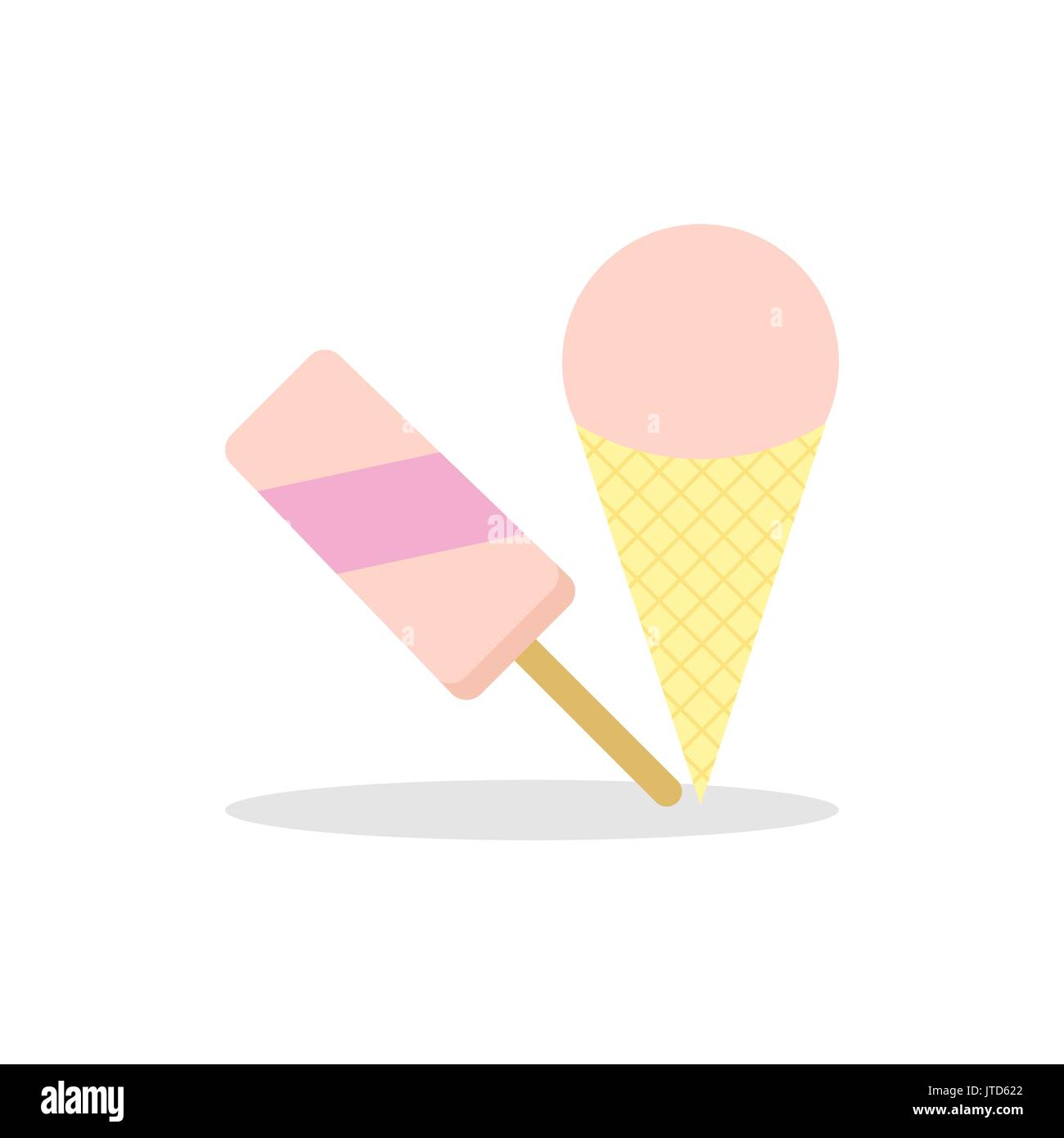 Ice cream. Icon on white isolated background Stock Vector Image & Art ...