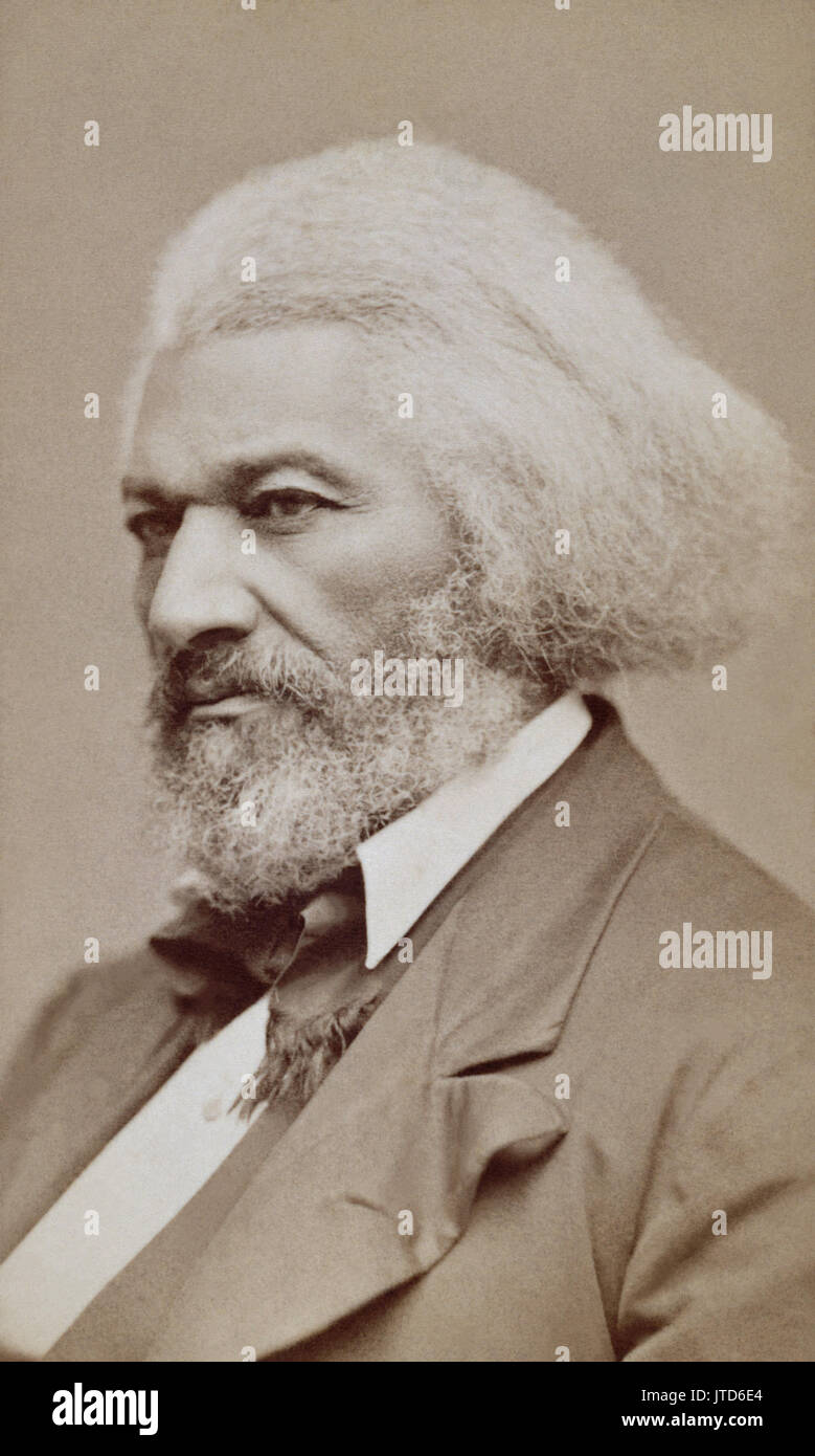 Frederick Douglass (1818-1895) was an African-American escaped slave who became a leading abolitionist, social reformer, orator, author and statesman in the 19th century. Stock Photo
