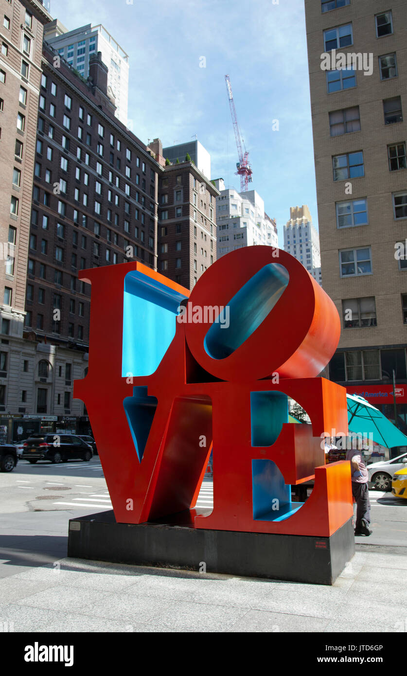 Love Sculpture in New York - USA Stock Photo