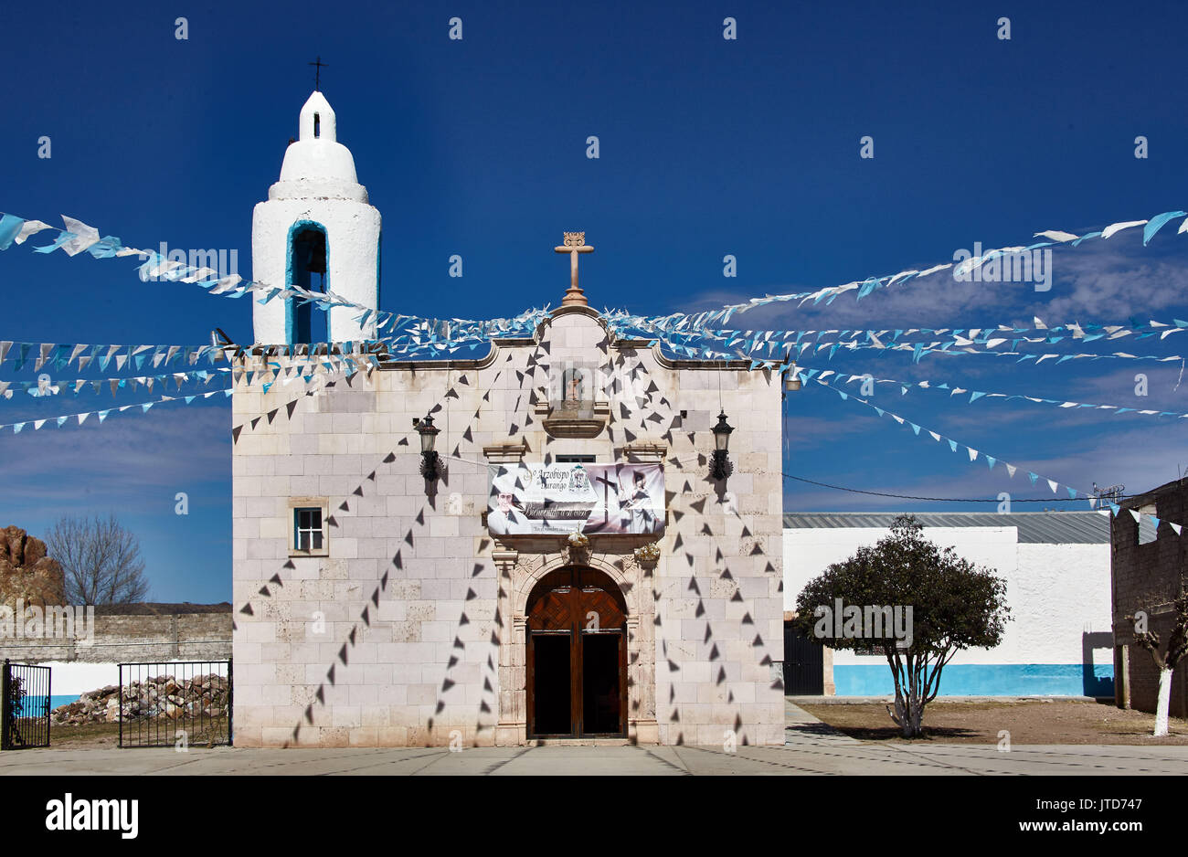 America; Mexico; Sombrerete city; Chapel; Zacatecas State; Stock Photo