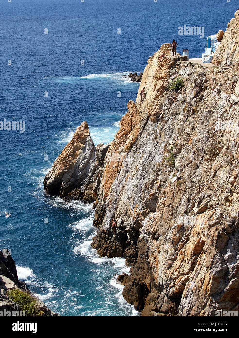 America; Mexico; Guerrero; Acapulco city;  the cliff at the Quebrada; the divers Stock Photo