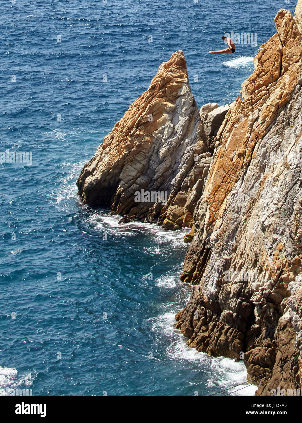 America; Mexico; Guerrero; Acapulco city;  the cliff at the Quebrada; the divers Stock Photo